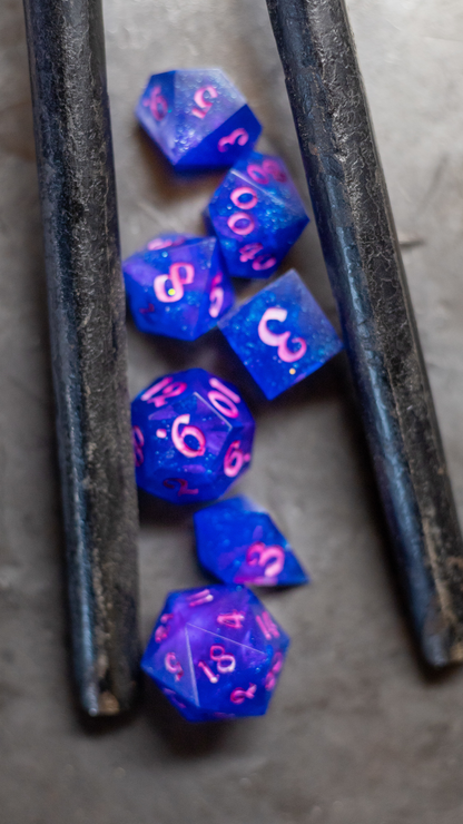 The Cosmic Drift 7-Piece Dice Set